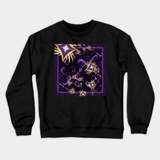 Purple Candy Gems In Gold Crewneck Sweatshirt